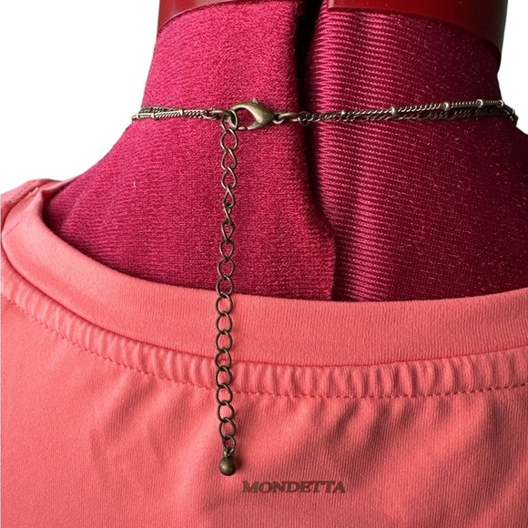 Dual chain necklace crystals and hearts - Picture 8 of 8